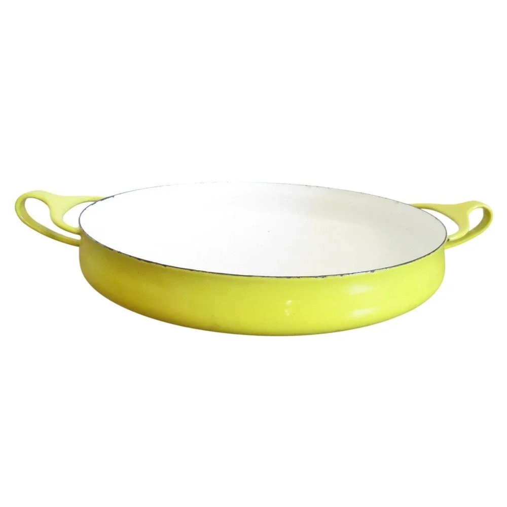 Dansk Kobenstyle Yellow Enamel Paella Pan 10